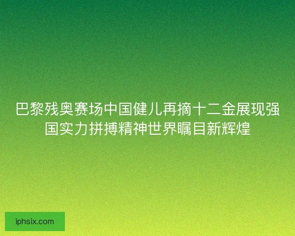 巴黎残奥赛场中国健儿再摘十二金展现强国实力拼搏精神世界瞩目新辉煌